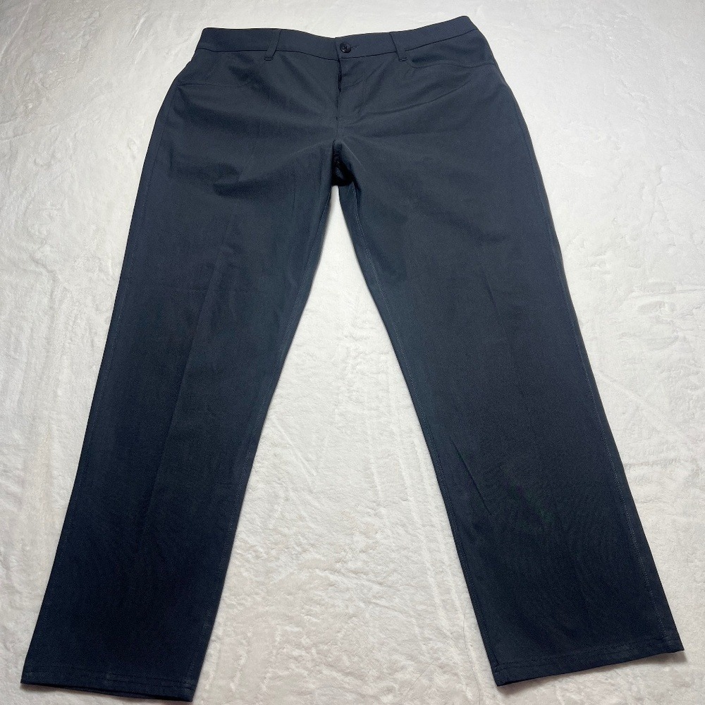 Vuori Meta Pant Performance Straight Leg Trousers Charcoal 34